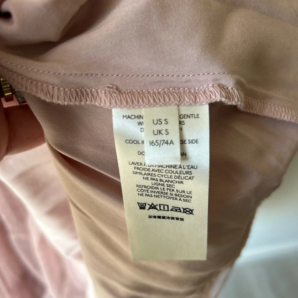 BY ANTHROPOLOGIE Serena Dusty Blush Tiered Tulle Maxi Skirt Size Small - Picture 11 of 11